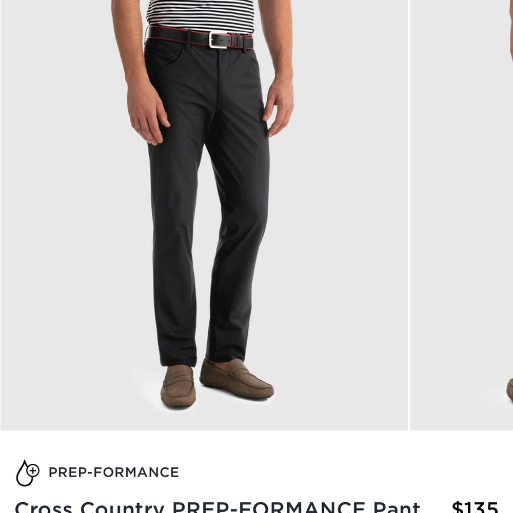 Johnnie-O prep performance pants. Like new. Black. 34x32